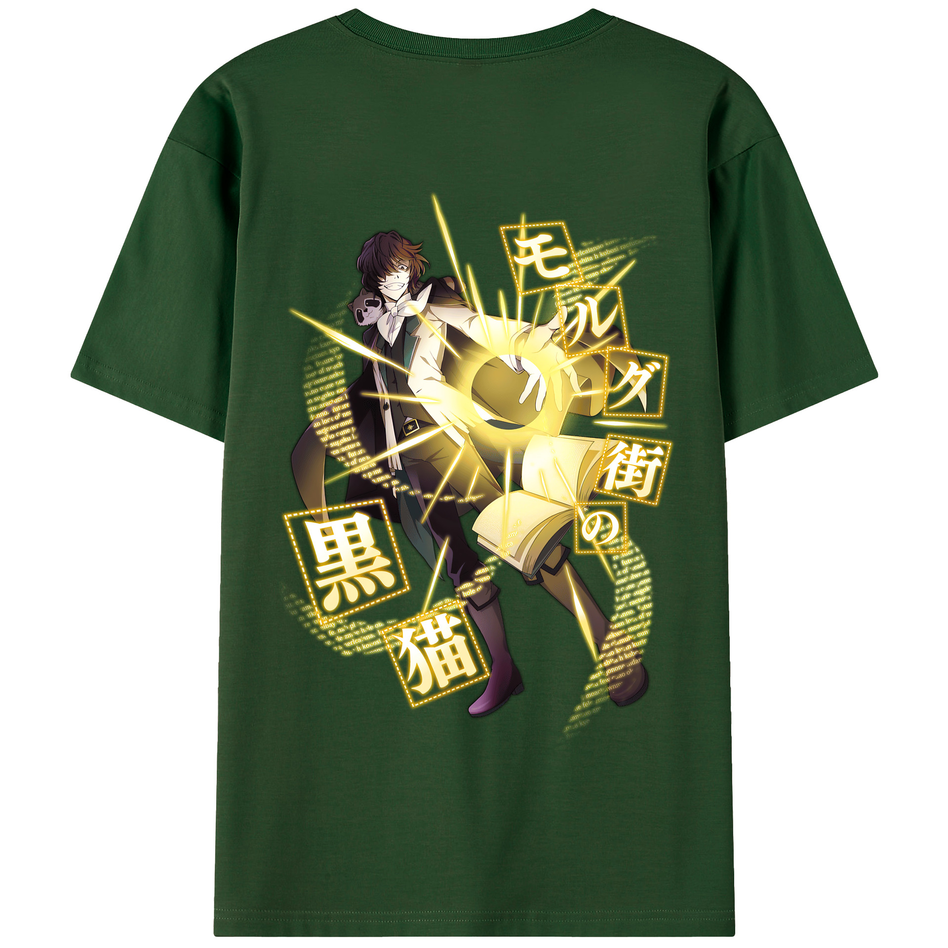 （画像用） 文豪ストレイドッグス Bungo Stray Dogs 綿100％半袖Tシャツ（背面プリント）